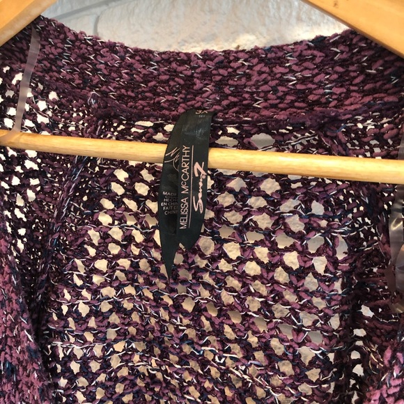 Melissa McCarthy Seven7 3x Purple Knit Cardigan - Picture 5 of 7
